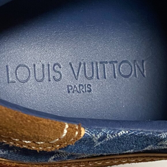 Louis Vuitton Denim Monogram Suede Sneakers - Size 9 (US 9.5) - Picture 10 of 13